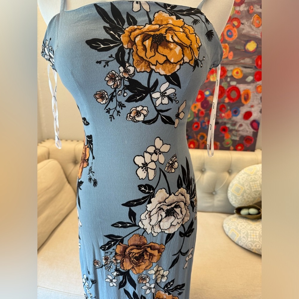 MinkPink Floral Midi Slip Dress XS - Picture 3 of 6